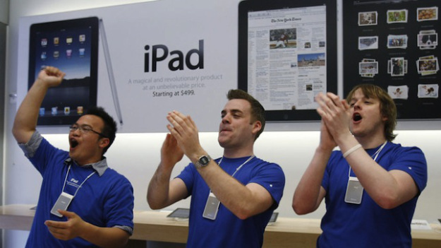 Lors du lancement de l'iPad, en 2010