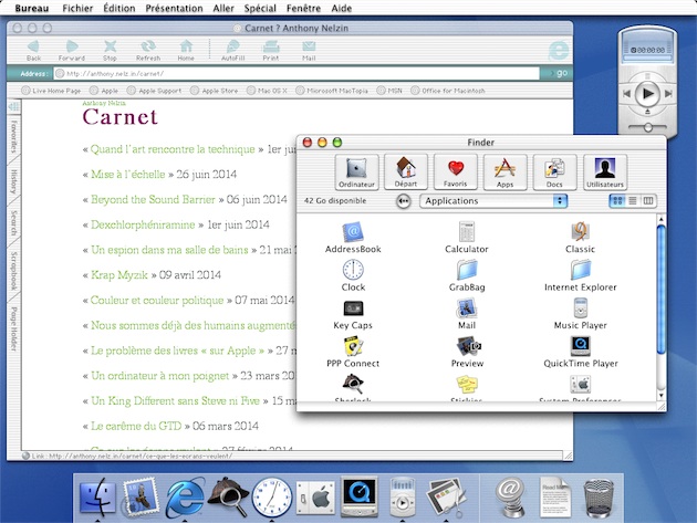 Internet Explorer était à l'époque le navigateur par défaut des Mac. Rares sont les sites qu'il est aujourd'hui encore capable d'afficher. Image MacGeneration.