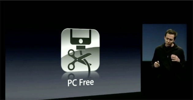 2011 : Apple présente iOS 5, qui rend l’iPhone « PC Free » en permettant sa configuration sans autre appareil et sa mise à jour *over the air*. 2012 : Apple présente le connecteur Lightning.