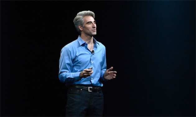 Craig Federighi, lors d’un keynote de WWDC