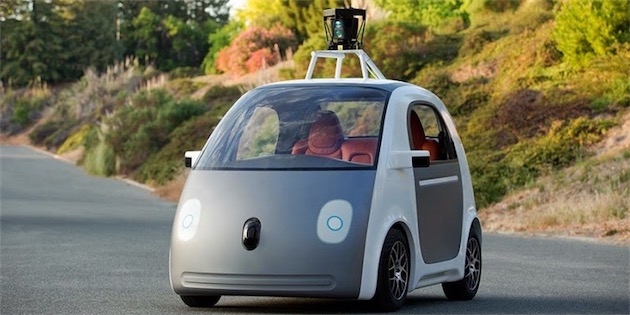 Un prototype de voiture autonome conçu par Google. Image Google.