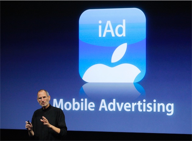 Steve Jobs lors de la présentation diAd en 2010.