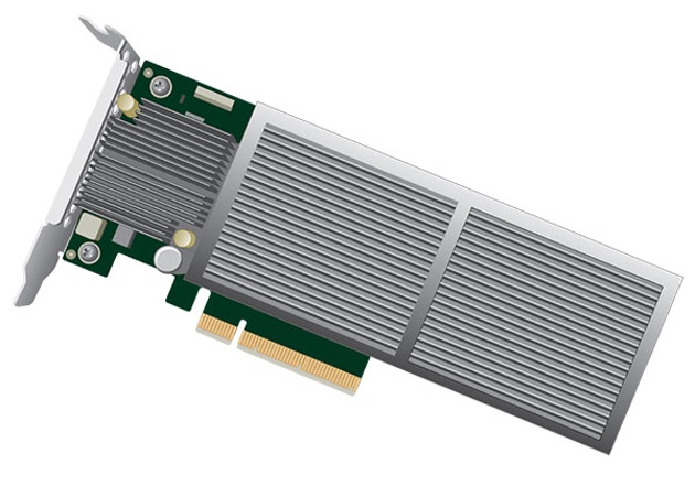 Ce modèle d’entrée de gamme fonctionne sur PCIe 8 lignes seulement, mais il ne va pas au-delà de 6,3 Go/s. 