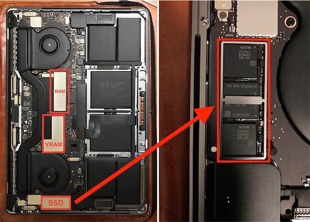 Le SSD est soudé dans les MacBook Pro avec Touch Bar