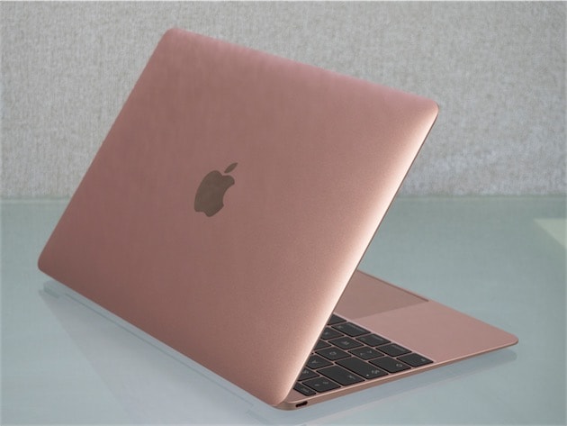 Aperçu du MacBook or rose en photos