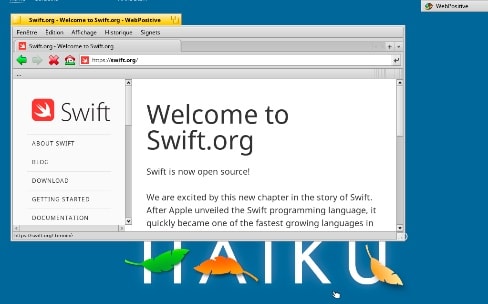 Swift s’adapte à Haiku, le successeur de BeOS