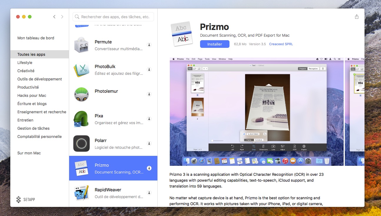 prizmo 3 scanning for mac