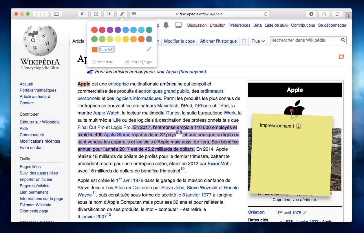 Highlighter for Safari annote les pages web MacGeneration
