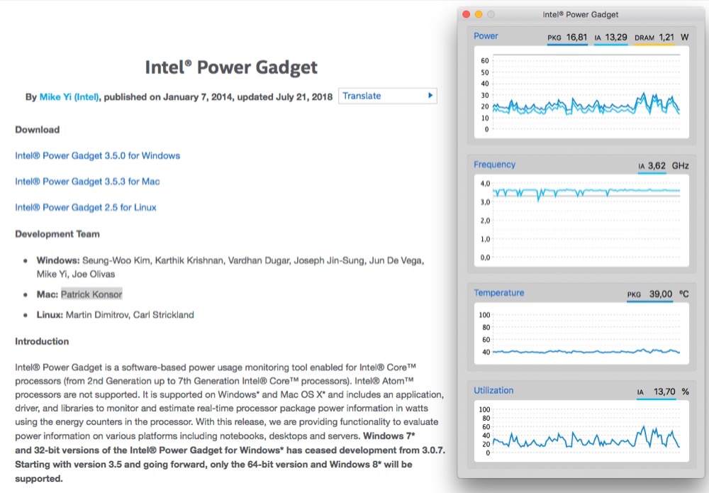 intel power gadget 2.0 mac